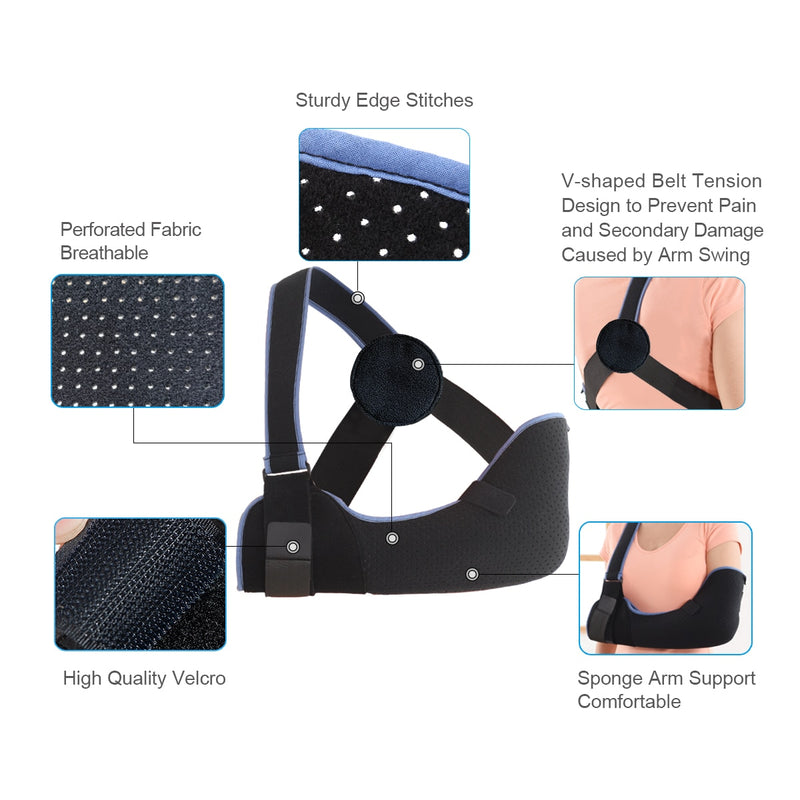 VELPEAU Lightweight Arm Sling Breathable Shoulder Support Brace Triangle Support - KiwisLove