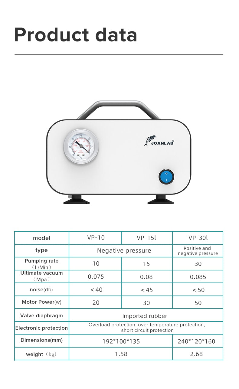 DC 12v Mini Oil-free Diaphragm Air Vacuum Pump - KiwisLove