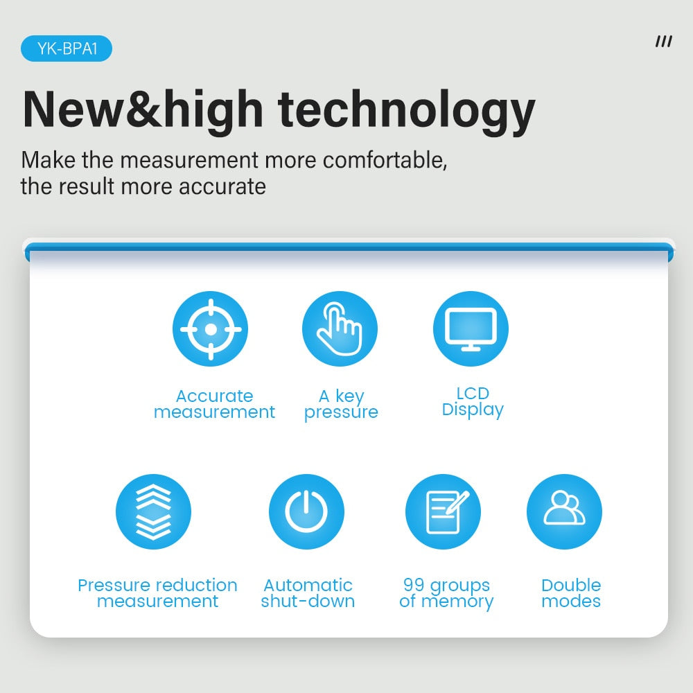 Yongrow Portable Digital Upper Arm Blood Pressure Monitor Portable LCD Digital - KiwisLove