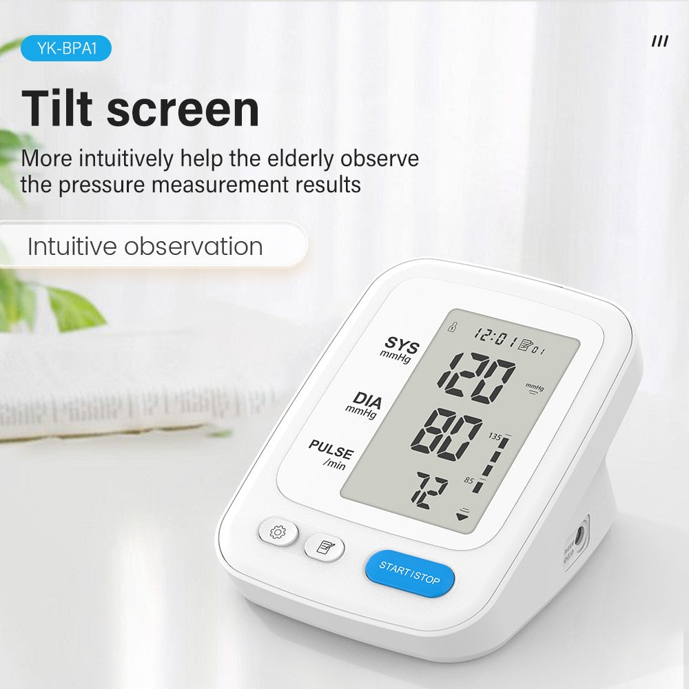 Yongrow Portable Digital Upper Arm Blood Pressure Monitor Portable LCD Digital - KiwisLove