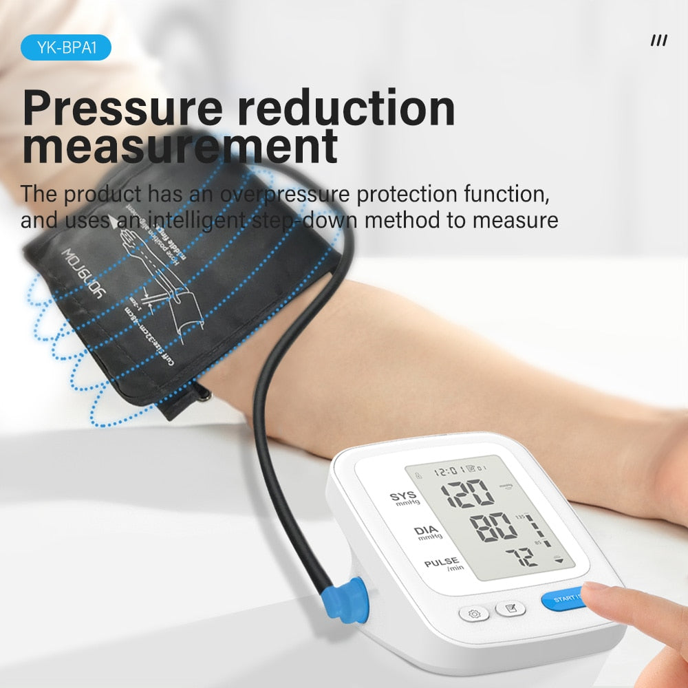 Yongrow Portable Digital Upper Arm Blood Pressure Monitor Portable LCD Digital - KiwisLove