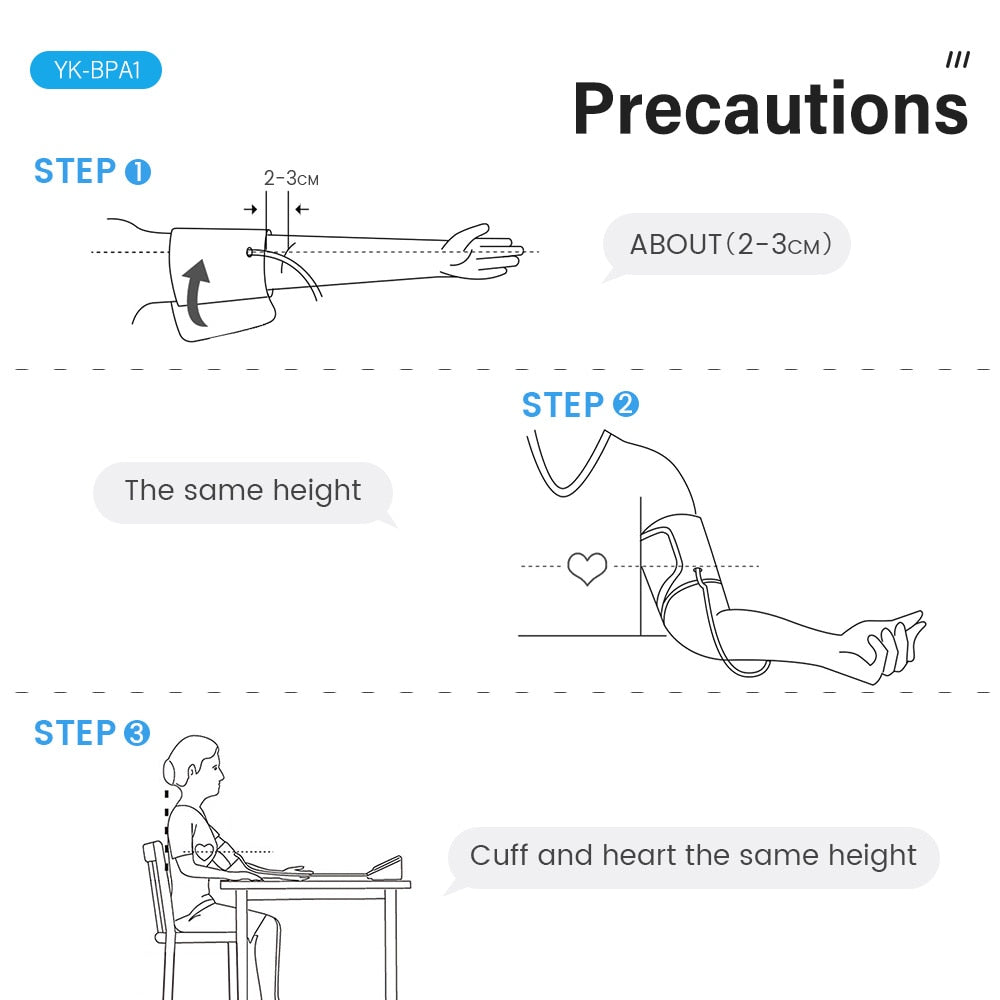 Yongrow Portable Digital Upper Arm Blood Pressure Monitor Portable LCD Digital - KiwisLove