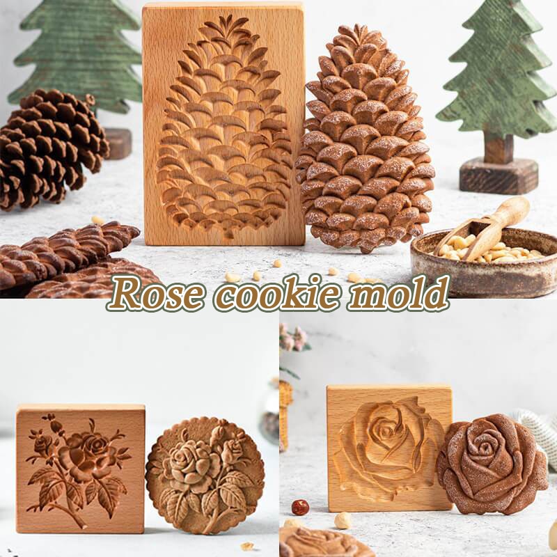 Cookie Cutter Provance Rose Cookie Stamp Embossing Mold Craft Decorating Baking Tool - KiwisLove