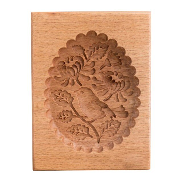 Tukinala Cookie Cutter Wooden Baking Cookie Mold Press Cutter Pinecone  Provence Rose Cookie Embossing Craft Mold Baking Tools 