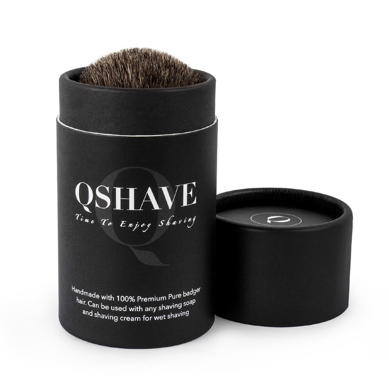 Qshave Man  Badger Hair Shaving Brush Wood  Razor Double Edge Safety Straight Classic Safety - KiwisLove