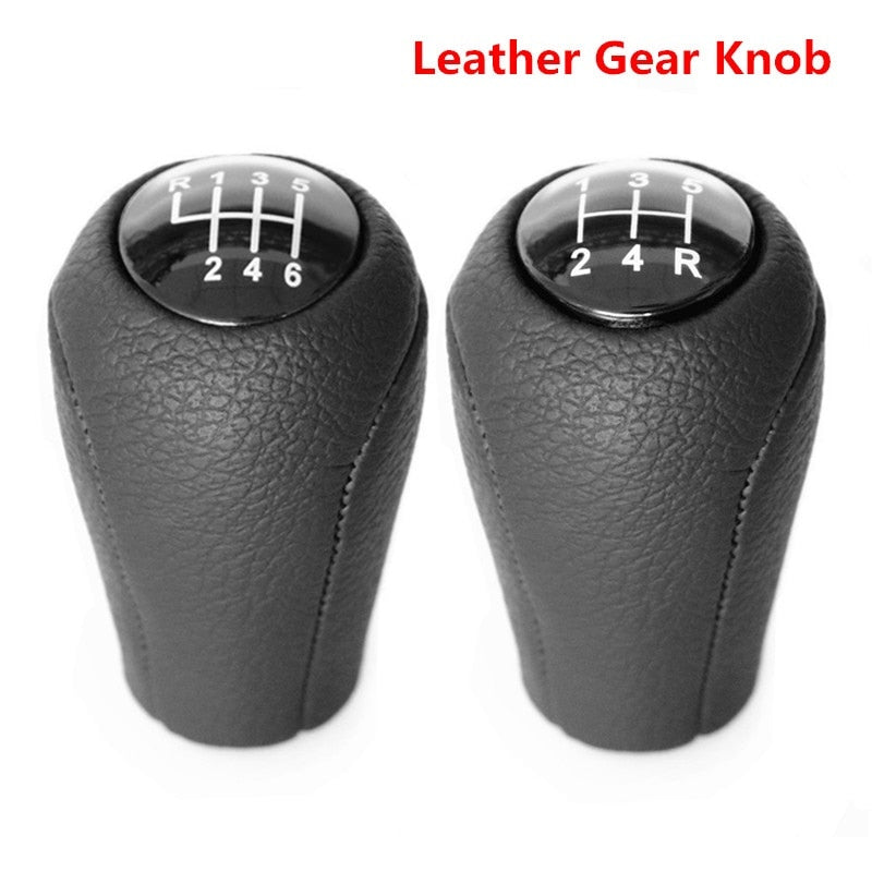 Leather Gear Shift Knob for MAZDA 3 BK BL 5 CR CW 6 II GH CX-7 ER MX-5 NC III 23 MT Leather Shifter Lever Arm Headball - KiwisLove