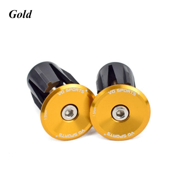 1 Pair Bicycle Grip Handlebar End Cap Aluminium Alloy Lock MTB Mountain Handle Bar Grips End Plugs for Bike Handlebar Accessory - KiwisLove