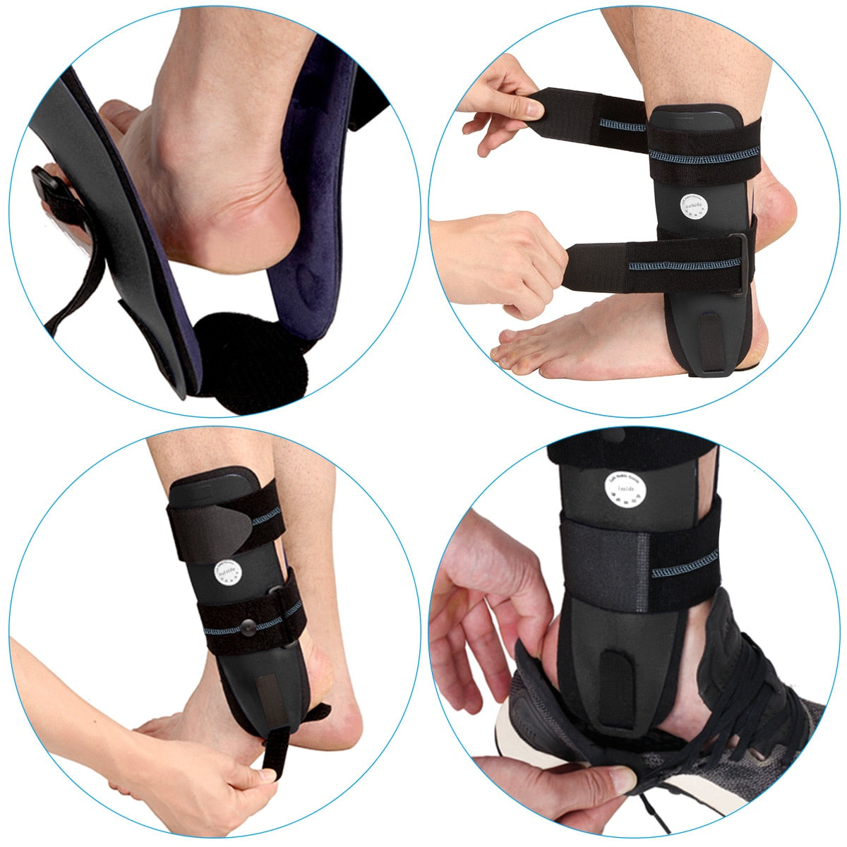 VELPEAU Ankle Support Adjustable Splint For Casts After Sprained Tendonitis Surgery - KiwisLove