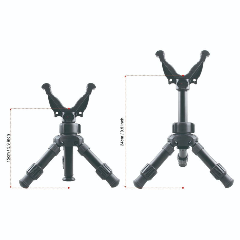 RokStad ELP V Mount Hunting Tripod 15cm 5.9" Retracted 24cm 9.4" Feet Max Extended Portable Versatile Stable Shooting Rest - KiwisLove