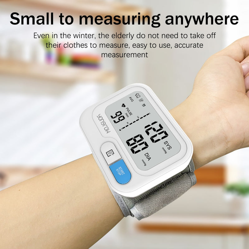 Yongrow Automatic Digital Wrist Blood Pressure Monitor Sphygmomanometer Tonometer Tensiometer Heart Rate Pulse Meter BP Monitor - KiwisLove