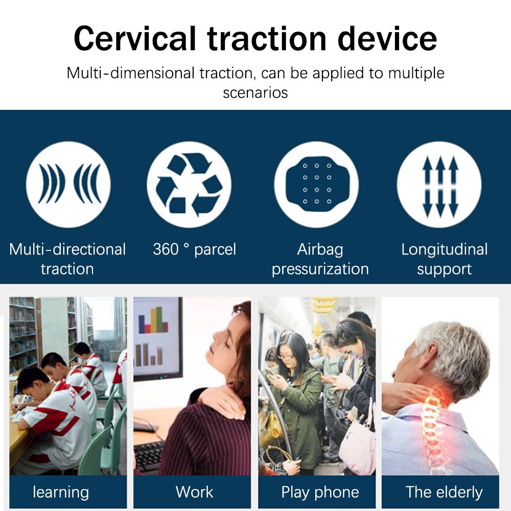 Yongrow Inflatable Cervical Neck Traction Adjustable Stretcher Collar - KiwisLove