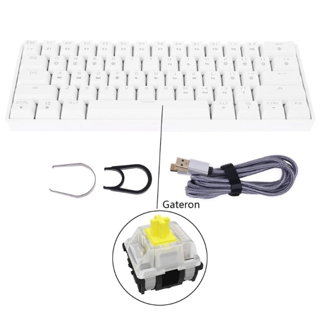 Mechanical Keyboard USB Wired LED Backlit Axis Gaming Mechanical Keyboard Gateron Optical Switches For Desktop - KiwisLove