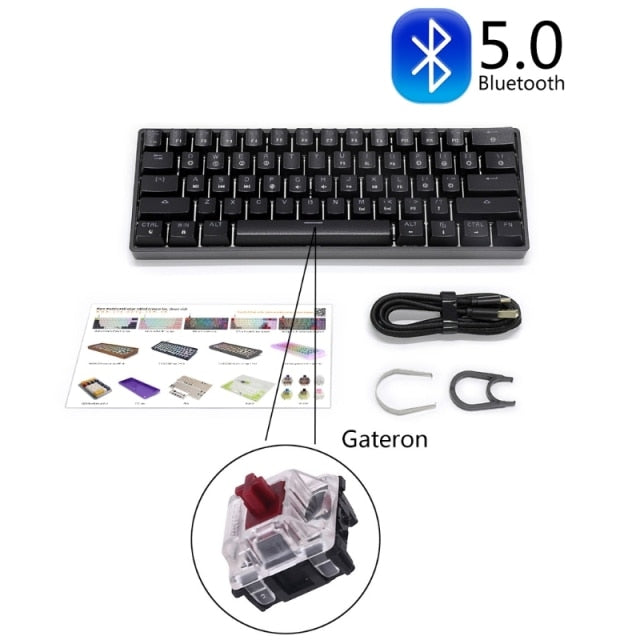 Mechanical Keyboard USB Wired LED Backlit Axis Gaming Mechanical Keyboard Gateron Optical Switches For Desktop - KiwisLove