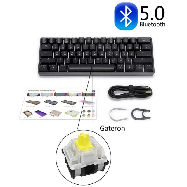 Mechanical Keyboard USB Wired LED Backlit Axis Gaming Mechanical Keyboard Gateron Optical Switches For Desktop - KiwisLove