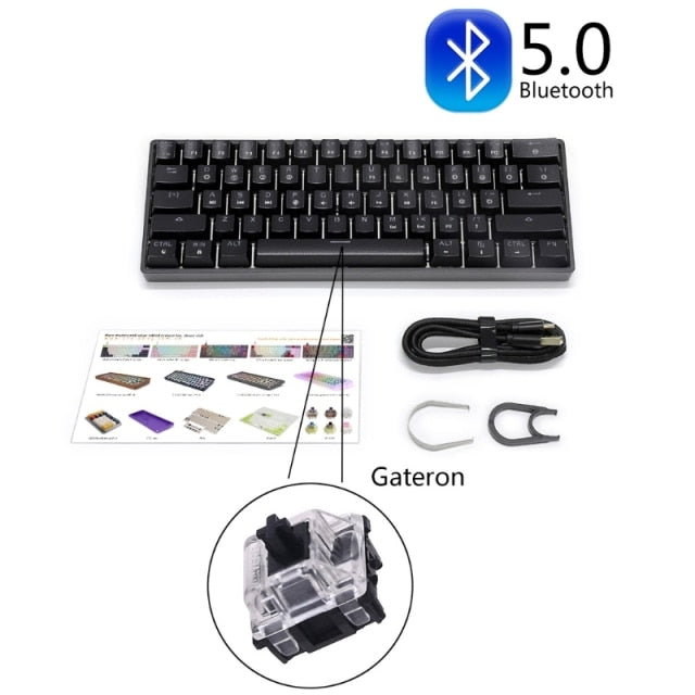 Mechanical Keyboard USB Wired LED Backlit Axis Gaming Mechanical Keyboard Gateron Optical Switches For Desktop - KiwisLove