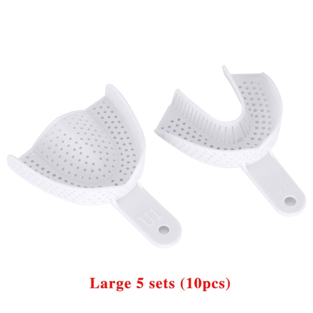 10Pcs/set Dental Impression Plastic Trays Without Mesh Tray - KiwisLove