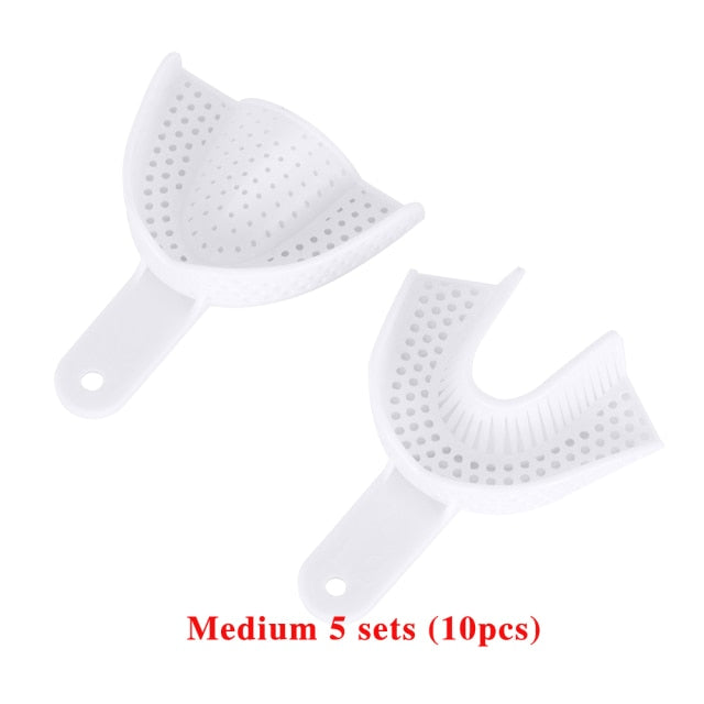 10Pcs/set Dental Impression Plastic Trays Without Mesh Tray - KiwisLove