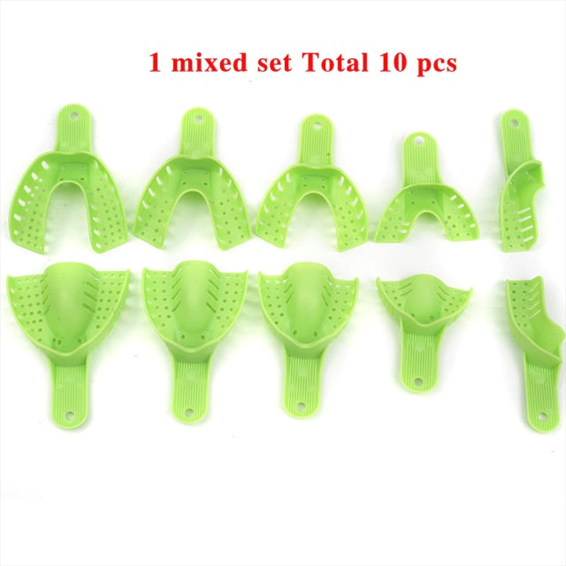10Pcs/set Dental Impression Plastic Trays Without Mesh Tray - KiwisLove