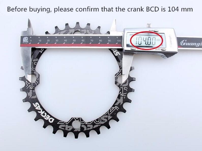 Deckas 104BCD Round Narrow Wide Chainring MTB Mountain bike bicycle 104BCD 32T 34T 36T 38T crankset Tooth plate Parts 104 BCD - KiwisLove