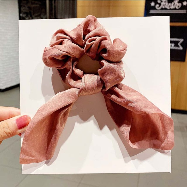 Vintage  Knot Pearls Elastic Hair Bands Sweet Headband Rubber Band Scrunchie - KiwisLove