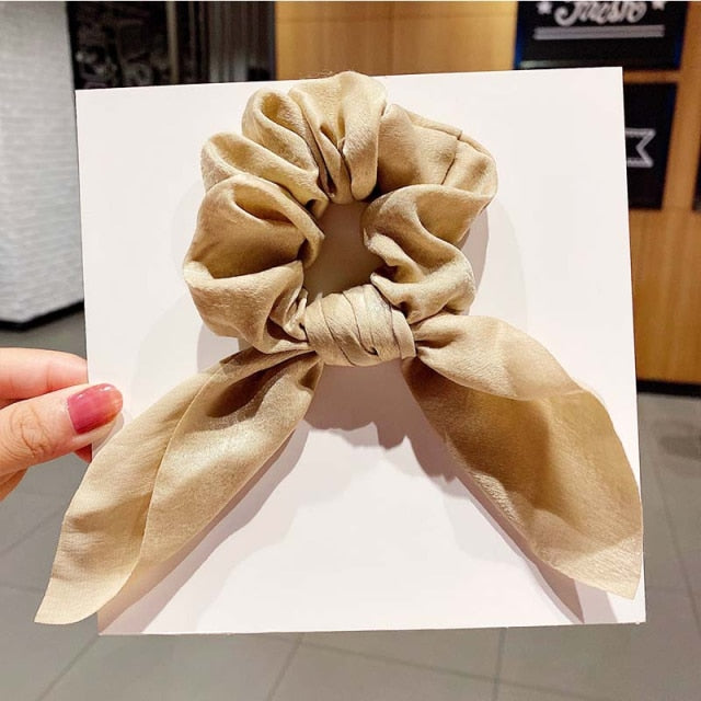 Vintage  Knot Pearls Elastic Hair Bands Sweet Headband Rubber Band Scrunchie - KiwisLove