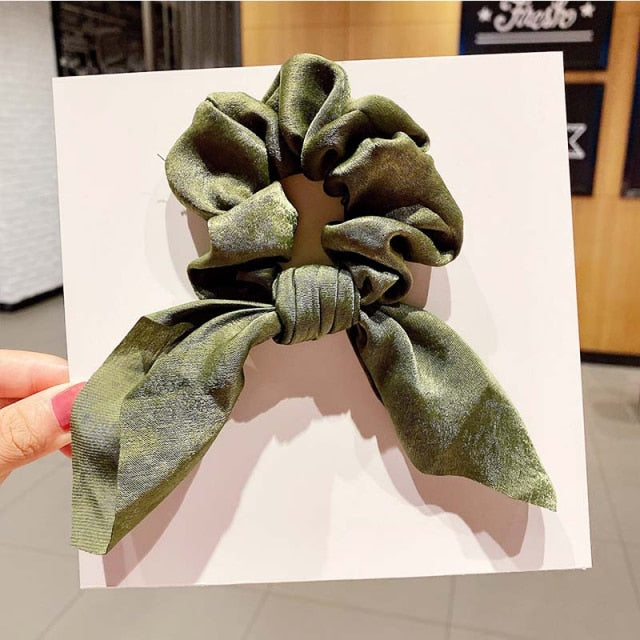 Vintage  Knot Pearls Elastic Hair Bands Sweet Headband Rubber Band Scrunchie - KiwisLove