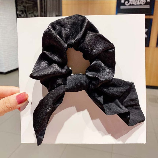 Vintage  Knot Pearls Elastic Hair Bands Sweet Headband Rubber Band Scrunchie - KiwisLove