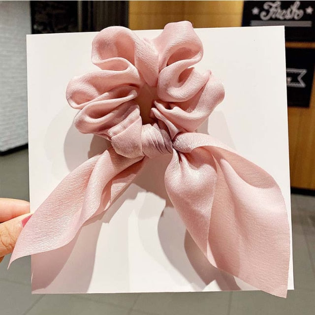 Vintage  Knot Pearls Elastic Hair Bands Sweet Headband Rubber Band Scrunchie - KiwisLove