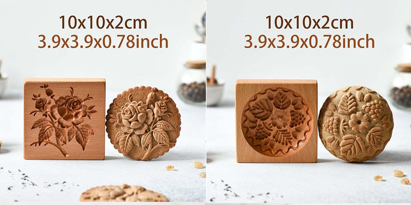 Wooden Provance Cookie Cutter Mold Press 3D Cake Embossing Baking Mold Tools  Gingerbread Biscuit Cookie Stamp Bakery Raspberry - KiwisLove