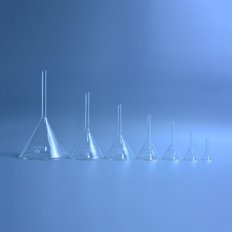 Transparent Glass Triangle Funnel Lab Glassware - KiwisLove