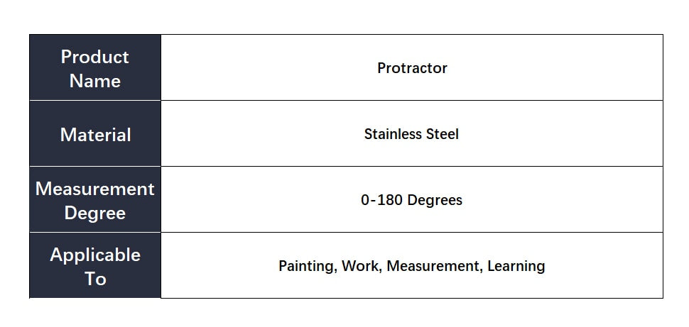 180 Degree Protractor  Angle Finder Stainless Steel Goniometer Angle Ruler - KiwisLove