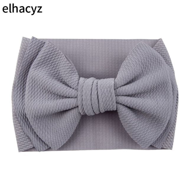 7'' Large Double Layer Hair Bow Headband Girls Summer Elastic Hair Bands - KiwisLove