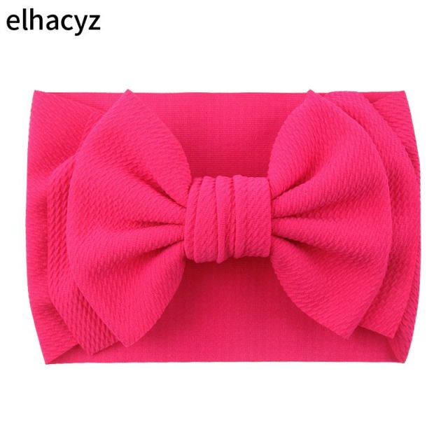 6''  Double Layer Hair Bow Headband Girls Summer Elastic Hair Bands - KiwisLove