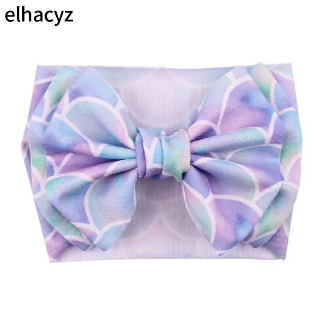 6''  Double Layer Hair Bow Headband Girls Summer Elastic Hair Bands - KiwisLove