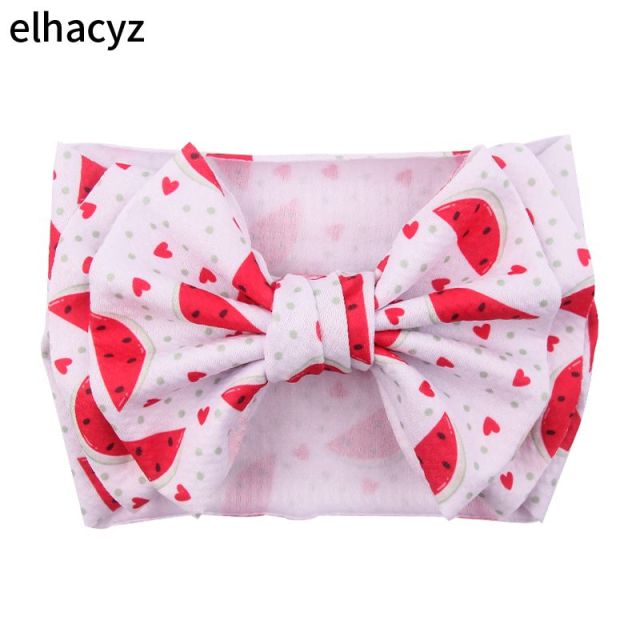 6''  Double Layer Hair Bow Headband Girls Summer Elastic Hair Bands - KiwisLove