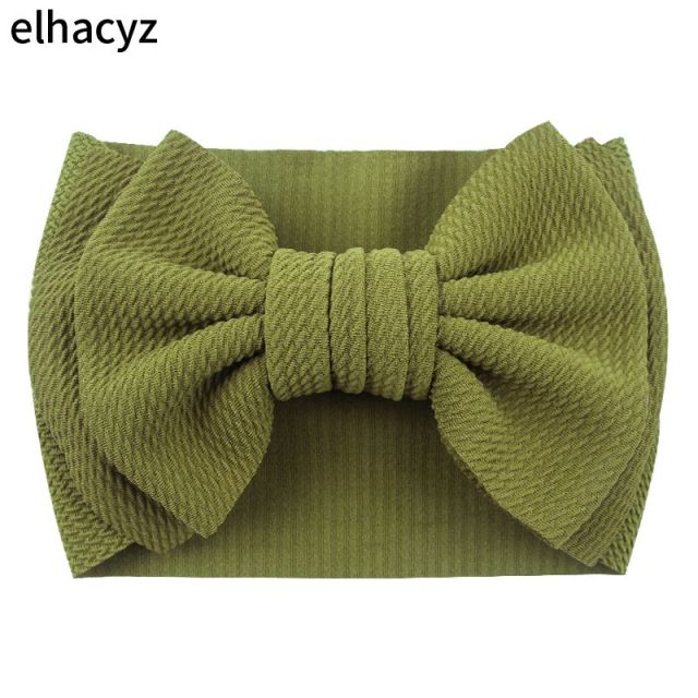 6''  Double Layer Hair Bow Headband Girls Summer Elastic Hair Bands - KiwisLove