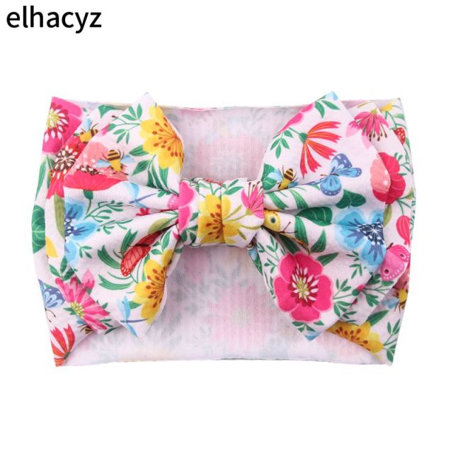 6''  Double Layer Hair Bow Headband Girls Summer Elastic Hair Bands - KiwisLove
