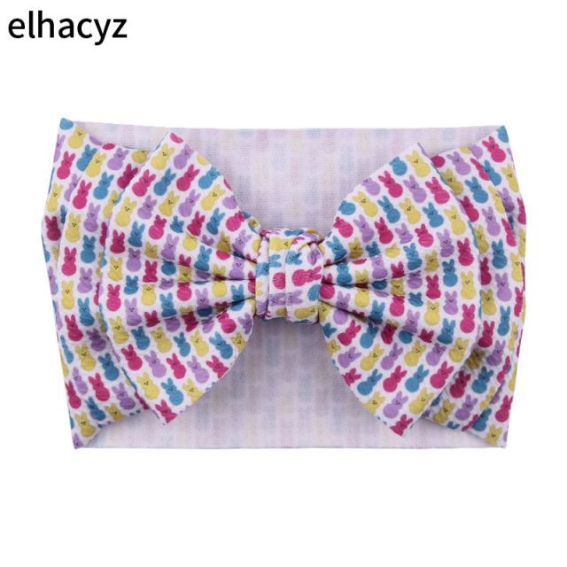6''  Double Layer Hair Bow Headband Girls Summer Elastic Hair Bands - KiwisLove