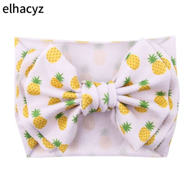 6''  Double Layer Hair Bow Headband Girls Summer Elastic Hair Bands - KiwisLove