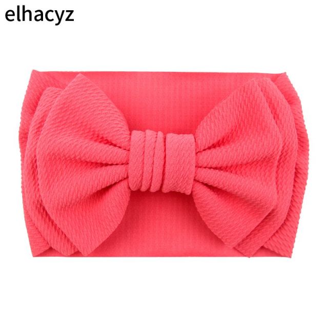 6''  Double Layer Hair Bow Headband Girls Summer Elastic Hair Bands - KiwisLove