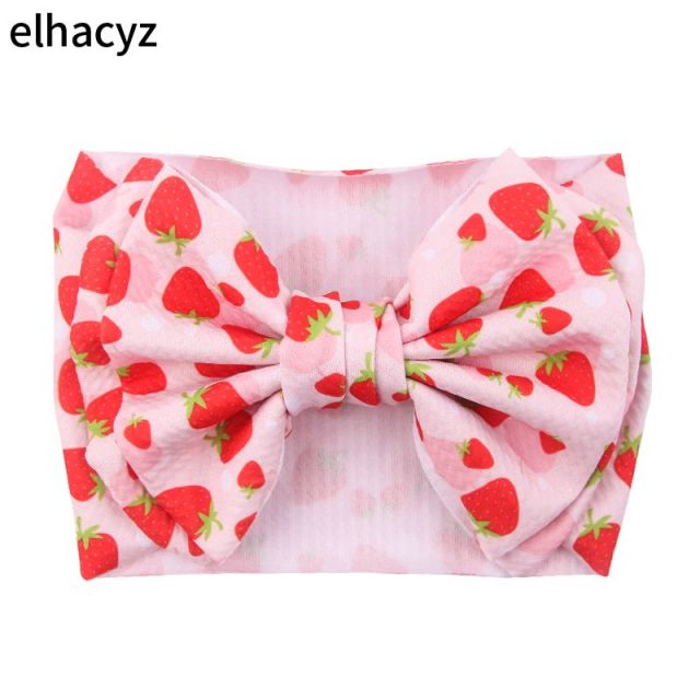 6''  Double Layer Hair Bow Headband Girls Summer Elastic Hair Bands - KiwisLove