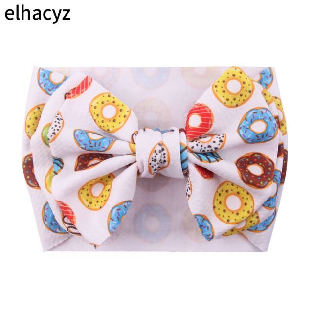 6''  Double Layer Hair Bow Headband Girls Summer Elastic Hair Bands - KiwisLove