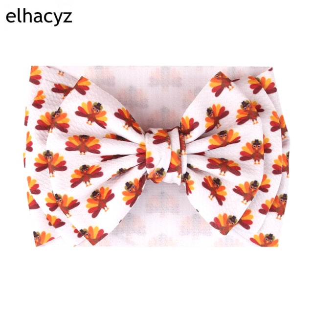 6''  Double Layer Hair Bow Headband Girls Summer Elastic Hair Bands - KiwisLove