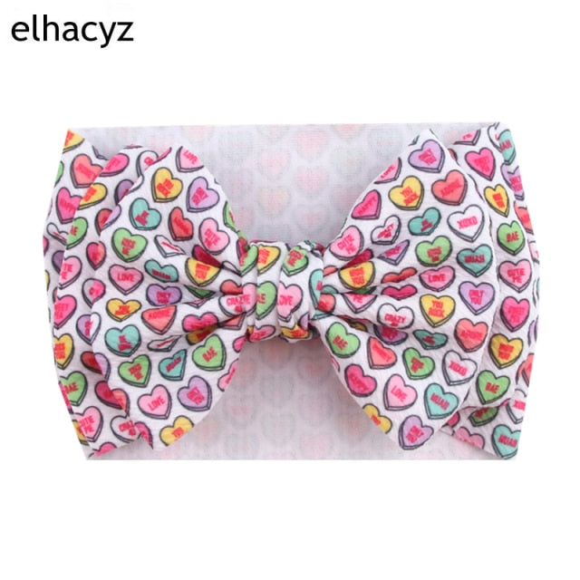 6''  Double Layer Hair Bow Headband Girls Summer Elastic Hair Bands - KiwisLove