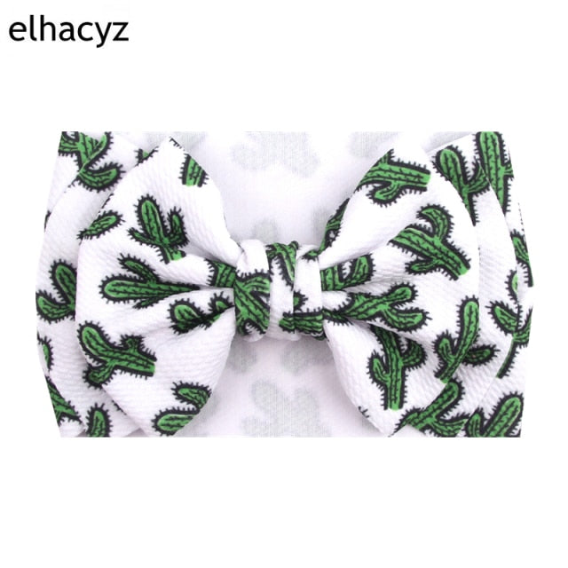 6''  Double Layer Hair Bow Headband Girls Summer Elastic Hair Bands - KiwisLove