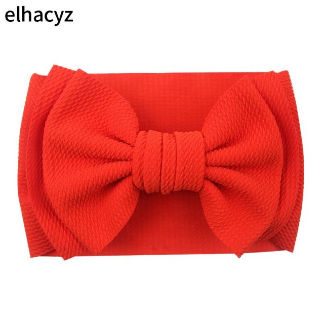 6''  Double Layer Hair Bow Headband Girls Summer Elastic Hair Bands - KiwisLove