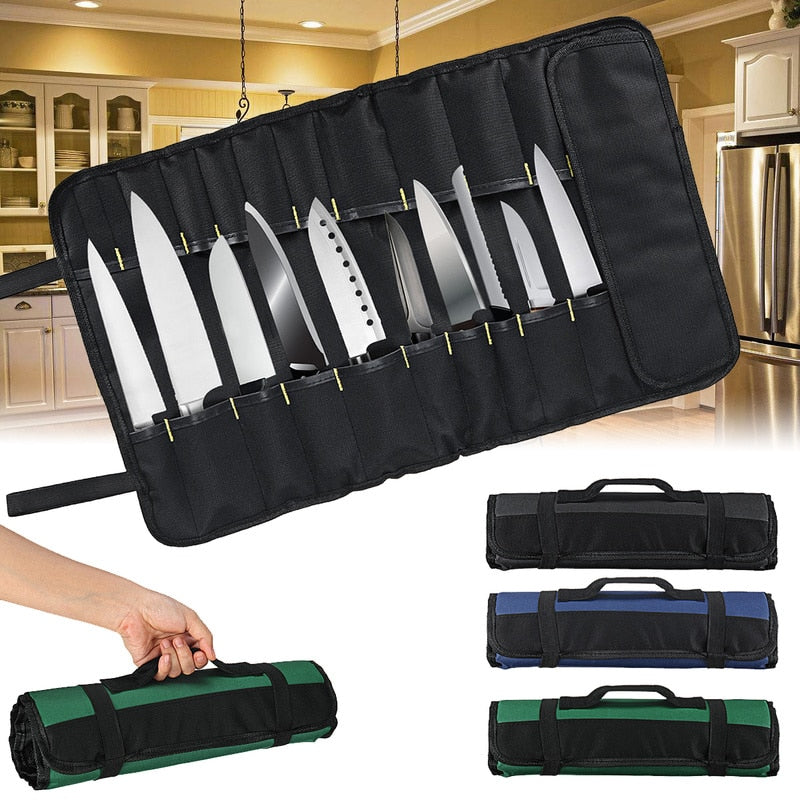 Chef Knife Bag Roll Bag Kitchen Cooking Portable Durable Storage - KiwisLove