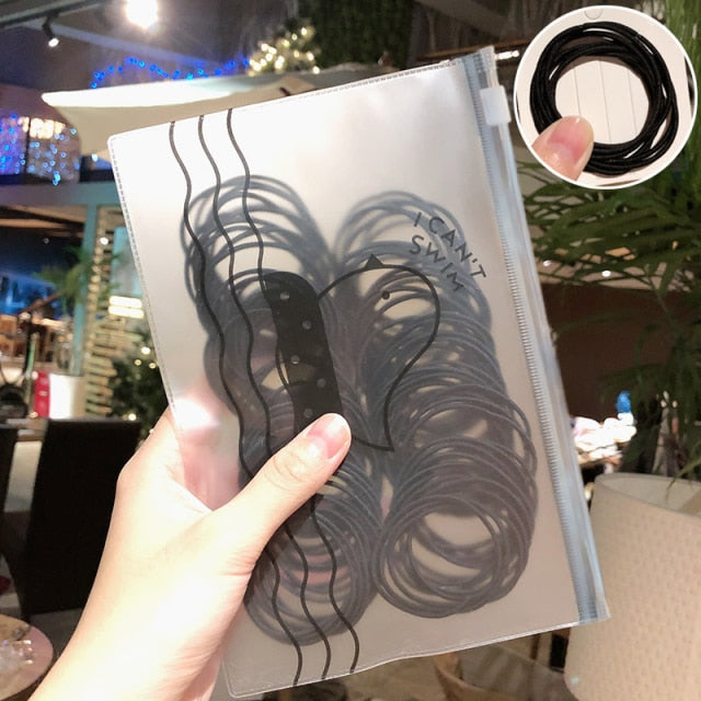 50/100PCS  Basic Gum For Hair Ponytail Holder Elastic Hair Bands - KiwisLove