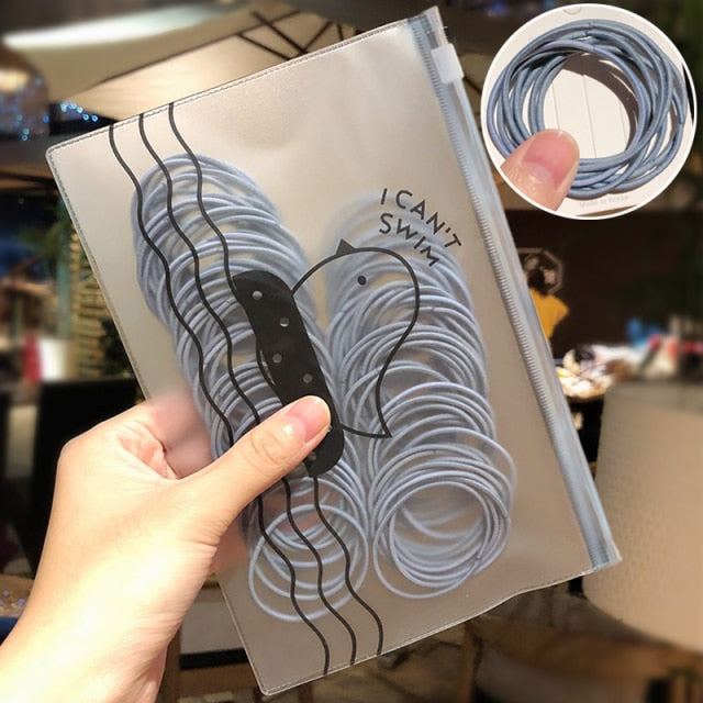 50/100PCS  Basic Gum For Hair Ponytail Holder Elastic Hair Bands - KiwisLove