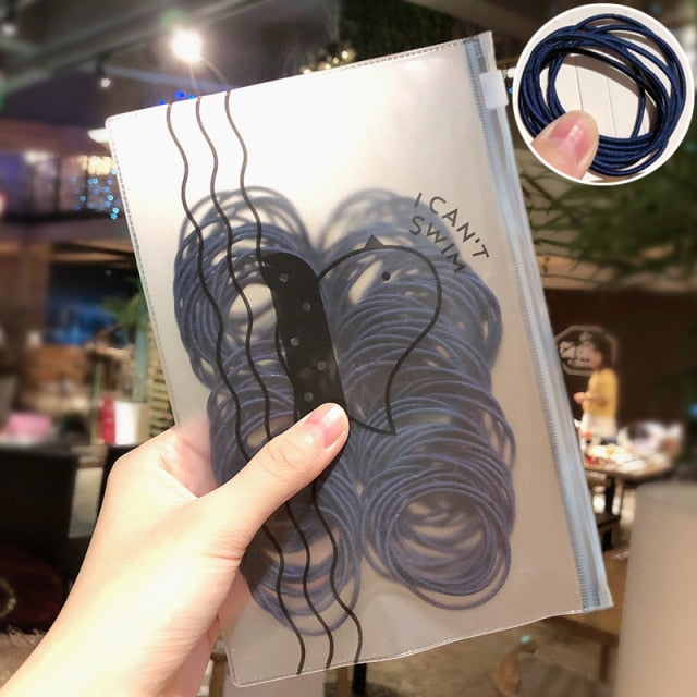 50/100PCS  Basic Gum For Hair Ponytail Holder Elastic Hair Bands - KiwisLove